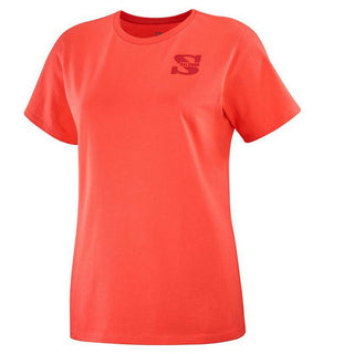 Men’s Short Sleeve T-Shirt Salomon Outlife Small Logo Orange-0