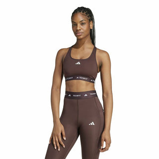 Sports Bra Adidas Techfit Medium Brown-6