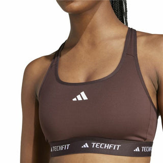 Sports Bra Adidas Techfit Medium Brown-3