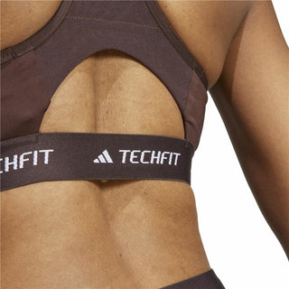 Sports Bra Adidas Techfit Medium Brown-2