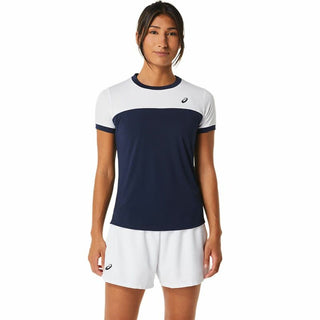 Short-sleeve Sports T-shirt Asics Court Navy Blue Tennis-0
