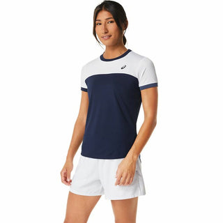 Short-sleeve Sports T-shirt Asics Court Navy Blue Tennis-6