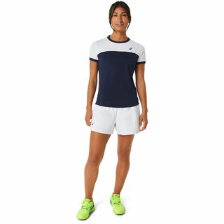 Short-sleeve Sports T-shirt Asics Court Navy Blue Tennis-4
