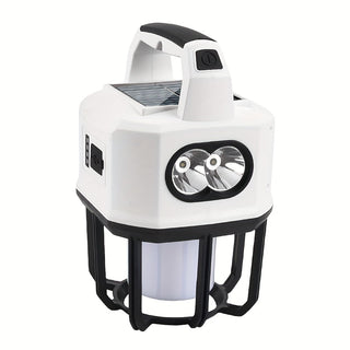 Solar Powered Portable Camping Light with Mobile Charger-0