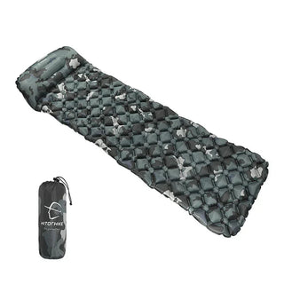 Outdoor Inflatable Sleeping Pad with Pillows for Camping-0