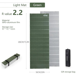 Ultralight Folding Camping Mat Moistureproof Pad Green-1