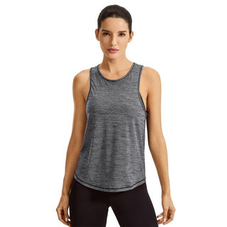 Womens Lightweight Heather Workout Tank Tops Athletic Tops Sleeveless Shirts Casual Top-7