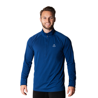 RE-LIITE 1/4 ZIP SHIRT (MEN) - BLUE MELANGE