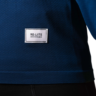 RE-LIITE 1/4 ZIP SHIRT (MEN) - BLUE MELANGE