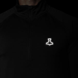 RE-LIITE 1/4 ZIP SHIRT (MEN) - BLACK
